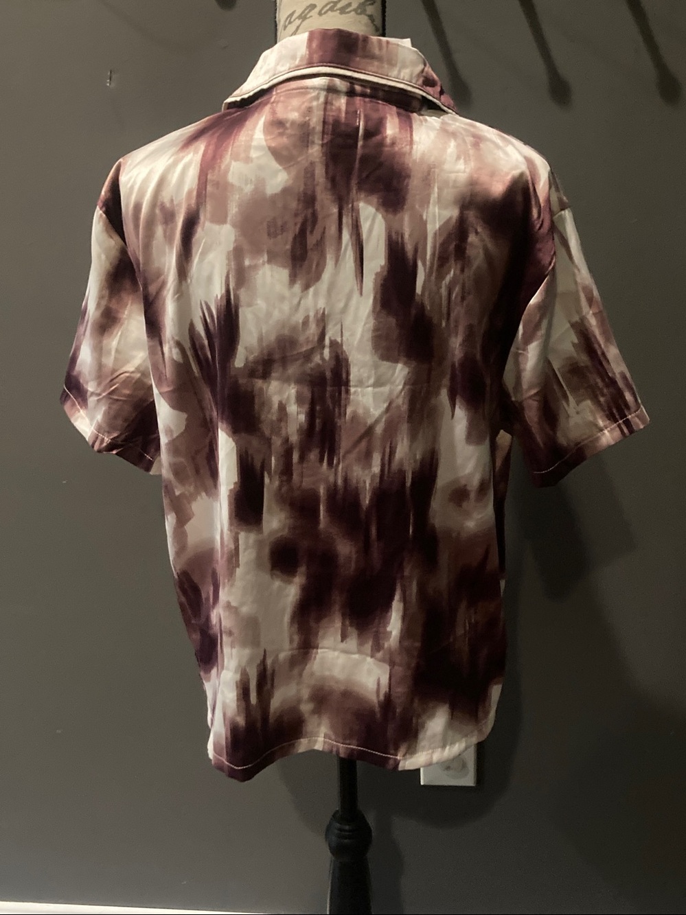 Jason Wu NWT  tie dye purple and white pajama top no flaws size large - Picture 2 of 8